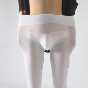 Nuovi <span class=keywords><strong>Collant</strong></span> da Uomo di Alta Qualità con Tasca Frontale, Leggings Slim Maschili, <span class=keywords><strong>Collant</strong></span> 80D Morbidi <span class=keywords><strong>in</strong></span> Tinta Unita Semi-Trasparenti per Uomo - Product Image 6