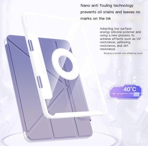 เคสแท็บเล็ตสีน้ำเงินไล่ระดับสีสำหรับ <span class=keywords><strong>iPad</strong></span> <span class=keywords><strong>Pro</strong></span> 13 12.9เคสมีช่องใส่<span class=keywords><strong>ปากกา</strong></span>สำหรับ Air 11 2024<span class=keywords><strong>รองรับ</strong></span>ฟังก์ชั่นลายนิ้วมือ - Product Image 4