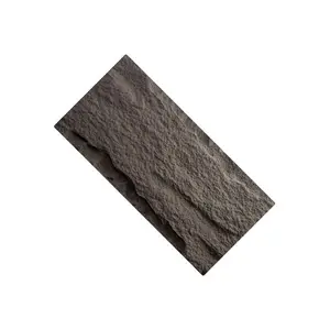 Piel de piedra de PU de ladrillo de pared exterior de piedra cultural ligera resistente a la presión y flexión ultrafina.