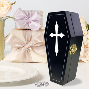 Toptan Ahşap Evcil Hayvan Urnleri, Haç Tasarımlı Gotik Tarz Ahşap Evcil Hayvan Kremasyon Urnleri - Product Image 4