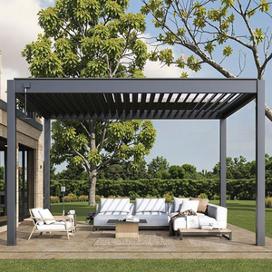 Pergola autoportante en aluminium <span class=keywords><strong>MULAN</strong></span>, 10+ ans <span class=keywords><strong>de</strong></span> garantie, imperméable, motorisée, à lames orientables, bioclimatique, télécommande, garantie 5 ans, patio - Product Image 1