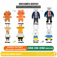 Marioneta de Mano de Conejo de Peluche Personalizada con Dibujos Animados, Color y Logotipo Personalizables, Marioneta Educativa de Peluche para Niños