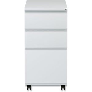Alera PBBBFLG Archivador de pedestal gris claro de 14 7/8 x 19 1/8 con tres cajones y sistema de extracción completa - Product Image 5