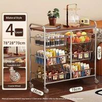 Meerlaags metalen rek opbergplank opberghouders rekken moderne keuken groenteplanken stalen opbergrek trolley voor thuis