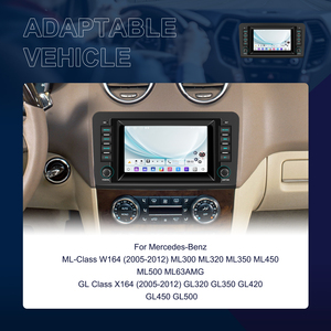 Radio para Auto Android Podofo de 7'' con 2+64GB para Mercedes-Benz Clase ML W164 2005-2012, CarPlay Inalámbrico, Android Auto, WiFi, GPS, BT, Stock en la UE - Product Image 4