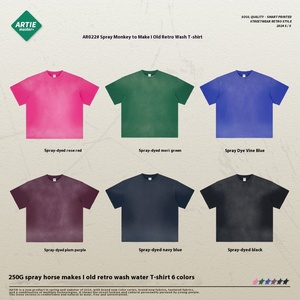 Bộ sưu tập xuân/hè 2025 áo thun thời trang đường phố cổ điển cho nam tay ngắn ngoại cỡ - Product Image 2