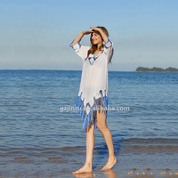 Robes pour femmes grande taille bohèmes de l'usine JINRU, en coton, sexy, pour la plage, maillots de bain, bikinis, vêtements de plage à franges