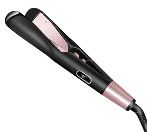Частная марка 2 в 1 Инструменты для укладки волос с керамическим покрытием Nano титана спирального выпрямитель для волос щипцы для завивки волос