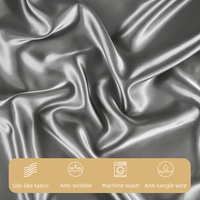 Housse de matelas en satin brillant de luxe, drap-housse doux au toucher frais pour chambre d'hôtes de mariage, approvisionnement en gros