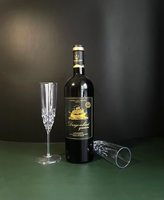 Gobelets à champagne en plastique transparent avec pied, vente en gros d'usine, gobelets à vin jetables de 4 oz pour la restauration, les fêtes et les rassemblements