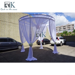 ชุดผ้าม่านแบบท่อคู่ทรงกลมสำหรับงานแต่งงาน พร้อมขาตั้งแบบท่อ ขายส่ง - Product Image 3