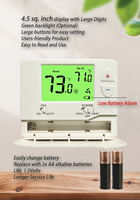 Thermostat de pièce programmable hebdomadaire de pompe à chaleur de climatiseur de vente chaude 24V