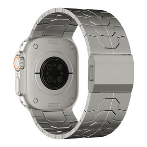 Catena in titanio con pulsante magnetico in acciaio inossidabile per <span class=keywords><strong>Apple</strong></span> IWatch 49mm <span class=keywords><strong>cinturino</strong></span> orologio intelligente da polso - Product Image 2