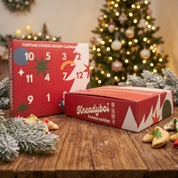 Boîte de calendrier de l'Avent en chocolat personnalisée, vide, 12 compartiments, pour compte à rebours de Noël, cadeau écologique, finition mate, UV, vente en gros