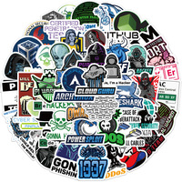 50PCS Pegatinas Adhesivas Troqueladas de Alta Definición, Ecológicas, con Diseños Modernos y Creativos para Programadores, Java, Redes y Programación de Sitios Web Oscuros