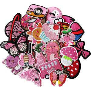 Verschiedene Vollständig Bestickte Maßgeschneiderte Aufbügel- und Aufnäh-Cartoon-<span class=keywords><strong>Patches</strong></span> in Herz- und Blumenform aus Filzstoff für Hüte & Kleidung - Product Image 5