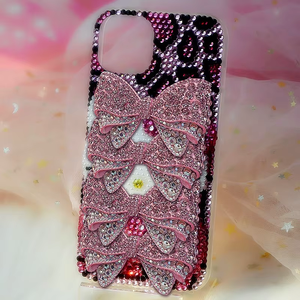 Coque de téléphone portable mignonne et kawaii avec strass pour 15/16 Pro, motif ours rose en cristal, antichoc, en silicone, pour le <span class=keywords><strong>sport</strong></span> - Product Image 3