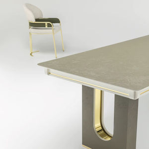 Juego de Comedor Rectangular Moderno Rosse, Patas de Metal, Tablero de Madera, 6 Piezas, Muebles Duraderos para el Hogar, Turquía - Product Image 5