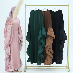 Nuovo Abaya 2026 lb Manufacturers con Fiori e Farfalle, con Balze e Laccetti Interni, Vestito Kaftan Modesto, Abito Musulmano da Donna - Product Image 1