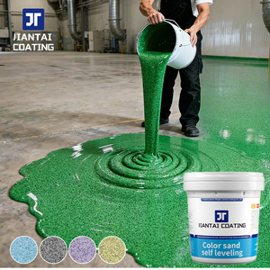 Peinture époxy pour sols en sable coloré de haute qualité, fonctionnelle, résistante à l'usure, revêtement sans joint, peinture époxy pour sols avec sable coloré - Product Image 1