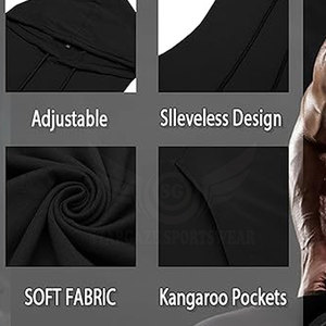Fournisseur pakistanais Hommes Sweats à capuche sans manches Street Wear Nouvelle mode de haute qualité Hommes Sweats à capuche sans manches - Product Image 6