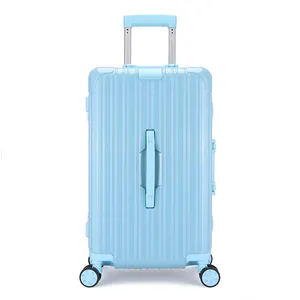 OMASKA Custom Aluminum Suitcase Spinner Female Zipper PP Custom PC ABS Carry On Luggage