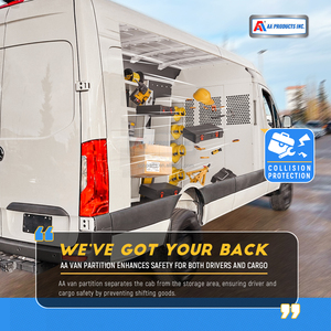 Cloison de protection de cloison de sécurité PT-SP-HR pour fourgonnettes Sprinter à toit haut pleine grandeur - Product Image 4