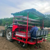 Trasplantadora de Vegetales de Alta Eficiencia, Máquina Sembradora de Plántulas, Trasplantadora para Tractor, para Chiles y Tomates, Distancia Ajustable