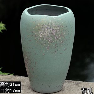 Rough Ceramic Flower Pots 40cm Large Outdoor Planters For Home Gardening Floor <b>Standing</b> Coarse Pottery <b>Vases</b> - Product Image 2