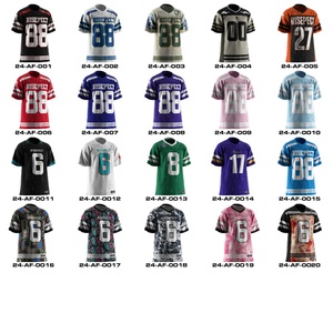 Camiseta de Práctica de Poliéster Personalizada para Competencia de Moda, Estilo Oversize, Malla, Jersey de Fútbol Americano Retro - Product Image 5