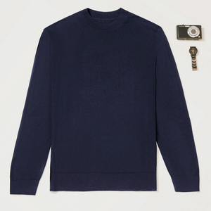 Suéter de lana de alta calidad para <span class=keywords><strong>hombre</strong></span> de nuevo diseño, cárdigan más grueso, cálido, informal, ajustado, <span class=keywords><strong>cuello</strong></span> <span class=keywords><strong>alto</strong></span>, suéter de Color sólido - Product Image 2