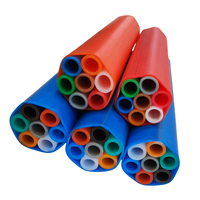 Gaine de câblage en PEHD à âme en silicone, 7 voies, SN4 SN8, bobine de 200 m pour fibre optique soufflée FTTH, télécommunications souterraines