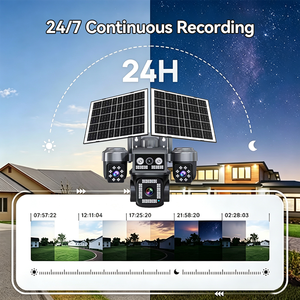 S9 Cheap Price Four Lens 4G Solar Security IP Cameras 4K AOV PTZ PIR Detection Human Auto Tracking Network CCTV <b>Camera</b> Outdoor - Product Image 6