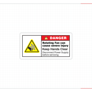 Señal de Seguridad de Ventilador Giratorio, Peligro de Lesiones Graves, Mantenga las Manos Fuera del Rango, Adhesivo de Advertencia Industrial - Product Image 2