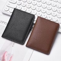 Dompet Kulit PU Pria Baru Pola Berkilau Mewah Slot Multi Kartu Ringan Sederhana Tas Kartu Kecil Tempat Kartu Klip Uang