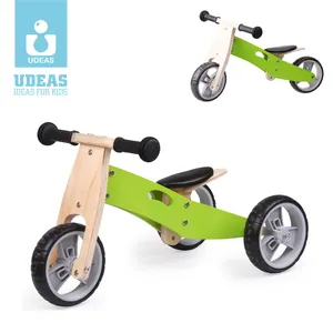 Высокое качество Дети деревянный велосипед, детский трехколесный мини 2 в 1 деревянный беспедальный велосипед