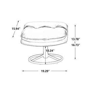 DB Accent <b>Grey</b> <b>Chair</b> with Ottoman Tufted and <b>Reclining</b> Comfortable Minimalist Style for Home Office or Living Room Furniture - Product Image 1