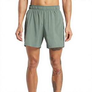 2026 New Men's Gym Workout Shorts with Custom Logo Solid Pattern Sports Fitness <b>Athletic</b> Short Design OEM Manufacture for Men - Product Image 1