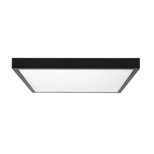 定制40w无闪烁40*40厘米表面安装框架发光二极管背光面板白色黑色可选快速安装ip44