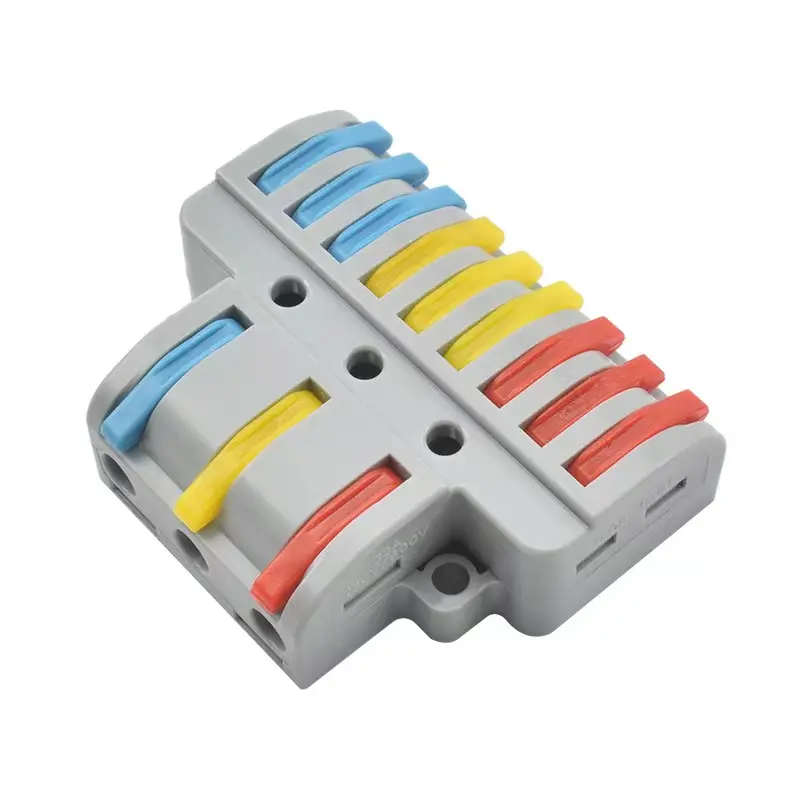 Conector de fio push-in multifuncional 2 em 4 saída 2 em 6 saída 3 em 6 saída 3 em 9 saída Conectores de fio rápido bloco de terminais push-in