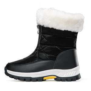 Vendita di qualità da <span class=keywords><strong>donna</strong></span> impermeabile in pelliccia di pecora stivali invernali taglio alto alla caviglia <span class=keywords><strong>scarpe</strong></span> da <span class=keywords><strong>Trekking</strong></span> caldo soletta in cotone buon prezzo per Western - Product Image 3
