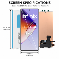 Mittelrahmen-Gehäuse mit Bildschirm für Infinix Note 40 GT 20 Pro Tecno Camon 30S X6853 Vorinstallierte Blende Touch-Einheit