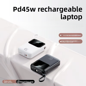Batterie externe ultra-grande capacité 30000 mAh en PVC, <span class=keywords><strong>charge</strong></span> rapide 35 W, affichage numérique, câble, logo personnalisable - Product Image 5