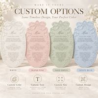Carte de menu de mariage personnalisée découpée sur mesure, gaufrée, en papier coton épais, bordure florale ovale, cartes de menu imprimées personnalisées, vente en gros OEM