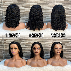 Perruque indienne vierge naturelle de 30 à 40 pouces, cheveux humains, perruque frontale sans colle HD 13x6, perruques bouclées blondes pour femmes noires - Product Image 1