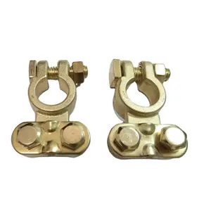 Best quality Pure Brass Battery terminal Clip Connector with cover Positive &Negative