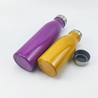 500ML/750ML/1200ML Tumbler Olahraga Mulut Lebar Ramah Lingkungan Berbahan Baja Anti Karat dengan Insulasi Vakum untuk Tutup, Tahan Panas 12-24 Jam