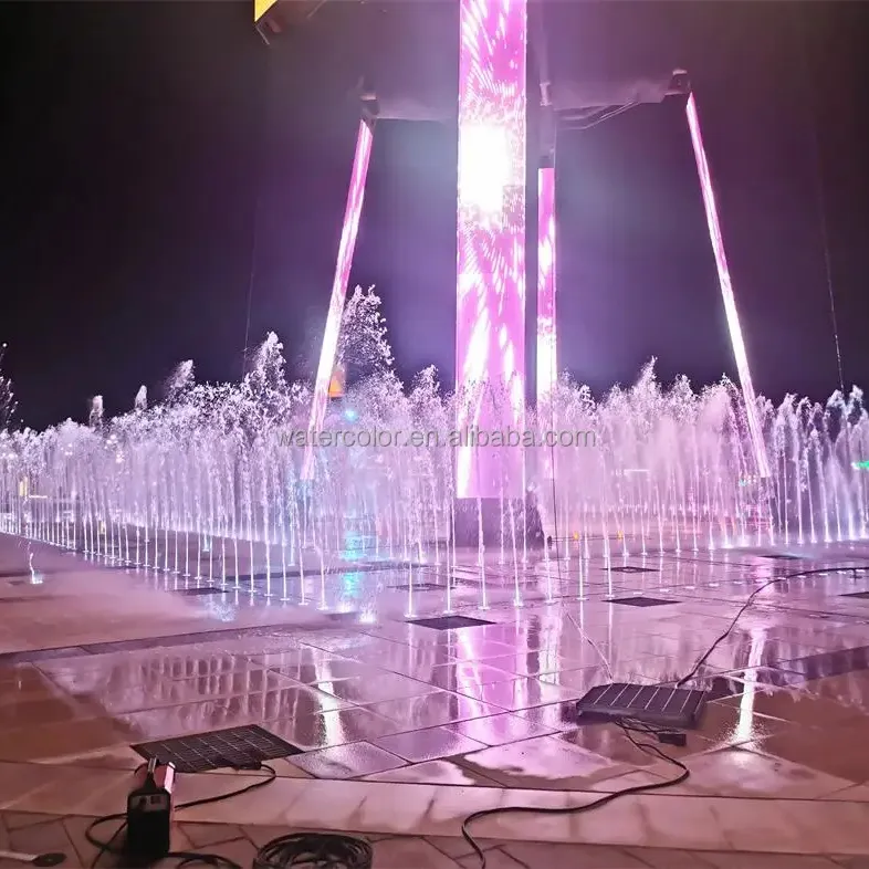 UAE Events Matrix Design LED DMX Music Software Dance fuentes danzantes Dry Floor Fountain 50m