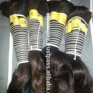 Vente chaude 100% extensions de cheveux humains en vrac bruts indiens non transformés tissage de cheveux bruts indiens vierges bon marché en vrac d'Inde - Product Image 6