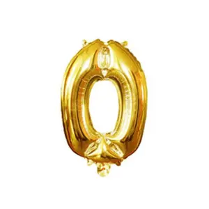 Globo Metálico Número 0 Dorado, Globos Decorativos para Fiestas - Product Image 2